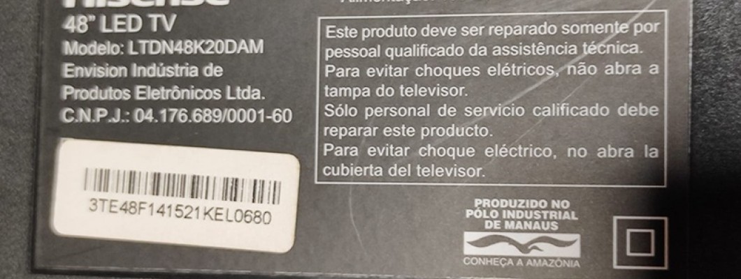 Hisense LTDN48K20DAM (RSAG7.820.5482): como reduzir a corrente dos LEDs
