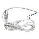Cabo De Força Pvc H05vvh2-f 2x0.75mm 500v 1.5m Plug 002017 Branco