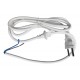 Cabo De Força Pvc H05vvh2-f 2x0.75mm 500v 1.5m Plug 002017 Branco