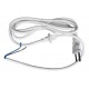 Cabo De Força Pvc H05vvh2-f 2x0.75mm 500v 1.5m Plug 002017 Branco
