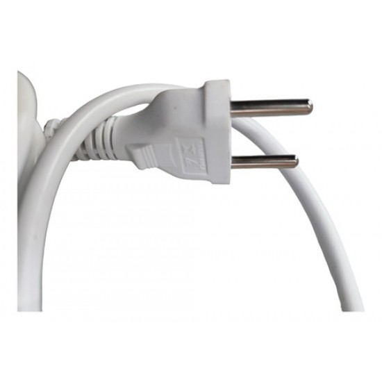 Cabo De Força Pvc H05vvh2-f 2x0.75mm 500v 1.5m Plug 002017 Branco