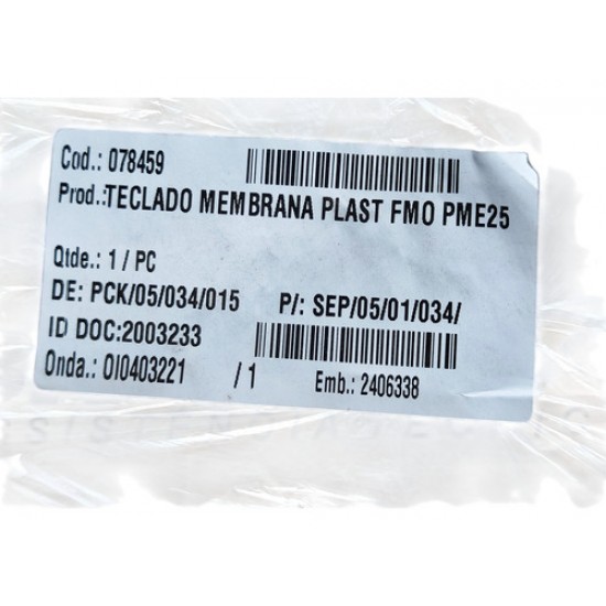 Membrana Teclado Forno Microondas Original Pme25 Philco