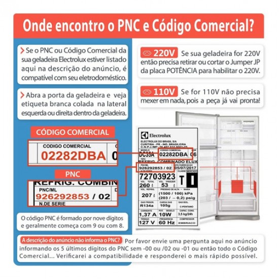 Placa Geladeira Df47 Df49 Df50 64500437 Novo Original