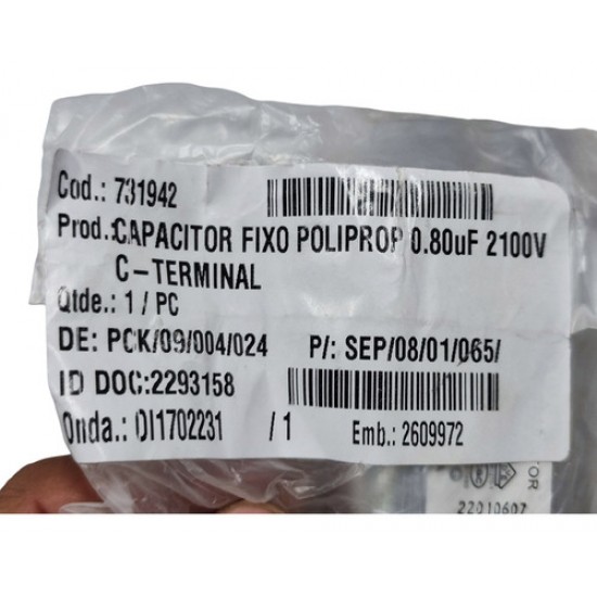 Capacitor Microondas Ch85 0.80uf 2100v 731942 Original