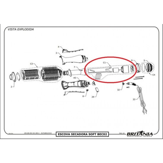 Resistencia Mont 127v Escova Secadora Soft Bec02 762059