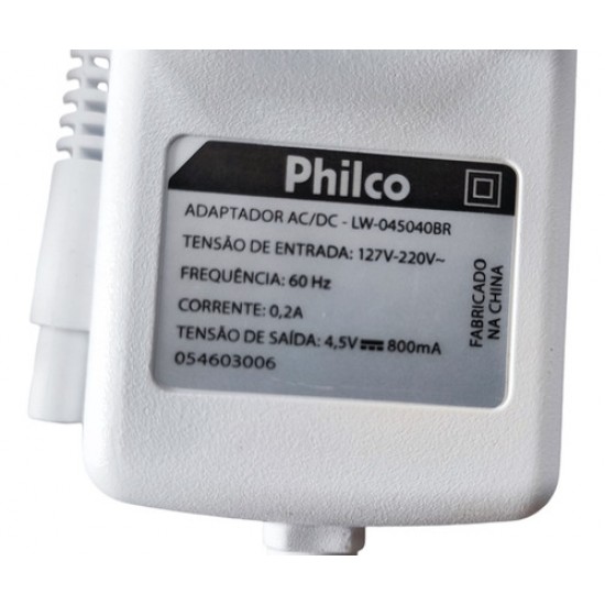 Carregador Depilador Philco Aqua Deluxe Plus Pdp01r Bdp02rx