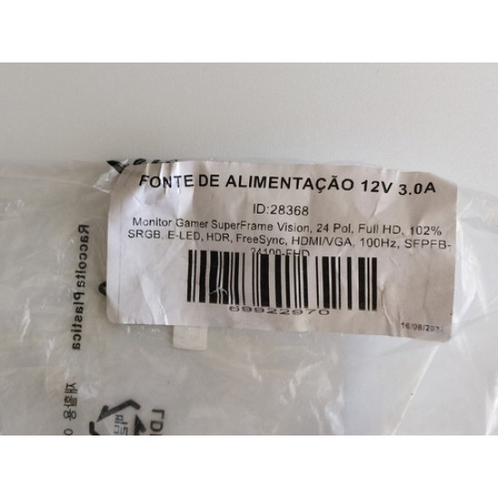 Fonte Monitor Superframe Vision Sfpfb-24100-fhd Original