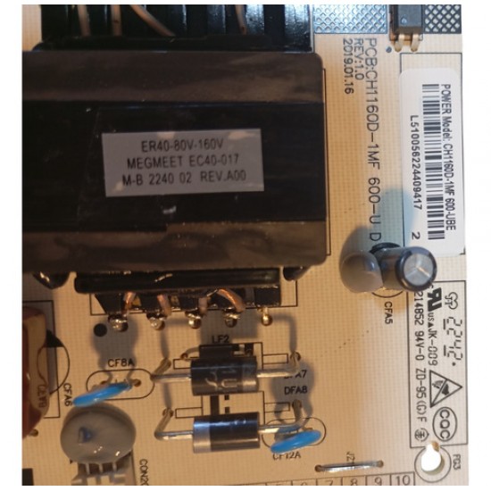 Placa Da Fonte Tv Ptv58g70r2csgbl Ch1160d-1mf 600-ube