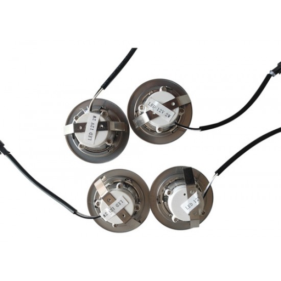 Kit 4 Lampadas Led Luz Coifa Cfa502 Diam 7cm X Alt 2,5cm 12v