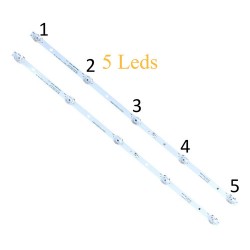 Kit Completo Barra Led 5 Leds Hq32kh Hq32 Hqs32nkh Nova V3