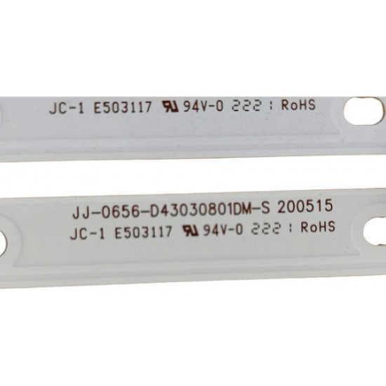 Kit Completo Barra Led Hqs43nkh Hqs43 Jj-0656-d43030801dm-s Jj-0656-d43030801dm-s