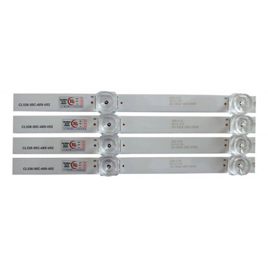 Kit Com 4 Barras De Led Tv Hq Hqstv50 Cl526-50c-4x9-v02