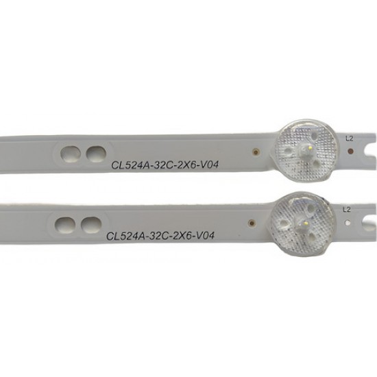 Kit Completo Barra De Led Hqstv32 Hqstv3205 Hqstv32ny 6 Leds