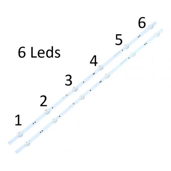 Kit Completo Barra De Led Hqstv32 Hqstv3205 Hqstv32ny 6 Leds