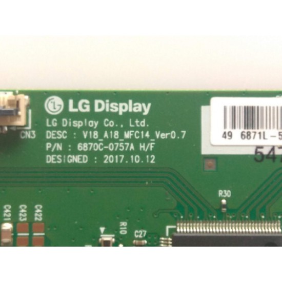 Placa Tcon Televisor Smart 4k Tc-49fx600b Novo