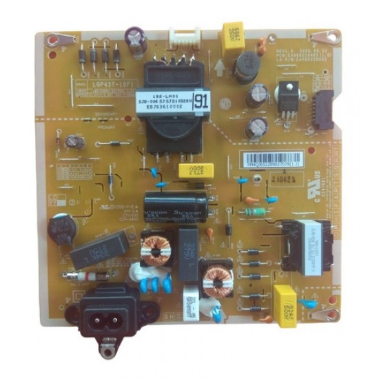 Placa Fonte Tv 43lm6370psb 43lm6370 Eax68210402 1.0 Nova