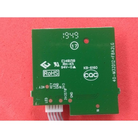 Botão Power Tv Tc-43fs500b 43fs500b Novo Original