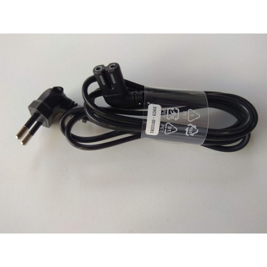 Kit 25 Cabo De Força Bipolar 90º Tipo 8 Para Tv Smart