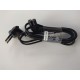 Kit 25 Cabo De Força Bipolar 90º Tipo 8 Para Tv Smart
