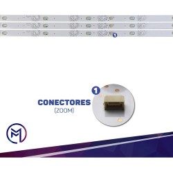 Kit 3 Barras Compatível Com 43s4900 43d2900 43s4900fs L4354900fs Televisão 43 Polegadas Pci Eletroparts