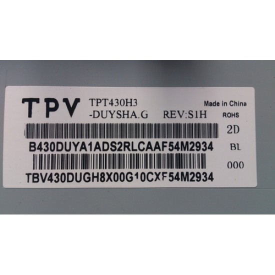 Barramento Led Tv Aoc Le43d1452 Tpt430h3