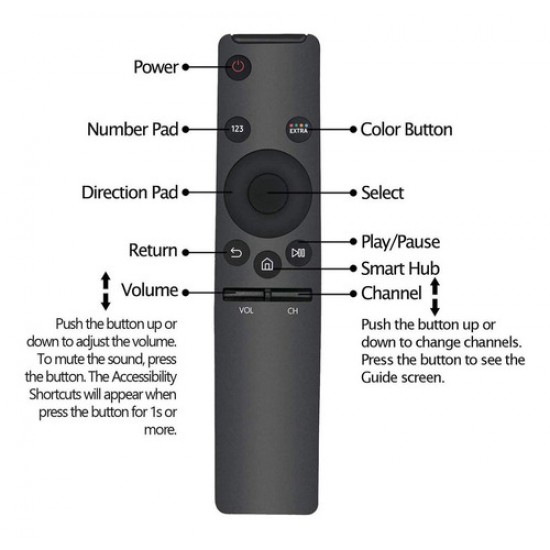 Controle Remoto Smart Tv 4k Un49nu7100 Un40ku6000 Un50ku6000