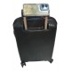 Mala Viagem Bordo Mão Preta 10kg Cabine Avião Rodinha 360 Preto