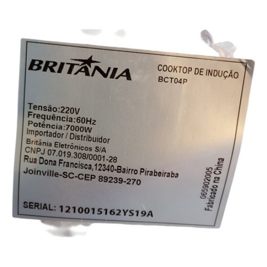 Placa Fonte Cooktop Indução Bct04p 220v Novo Original