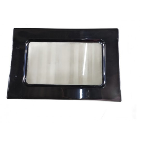 Porta De Aço Preta Com Vidro 52x34,5 Original