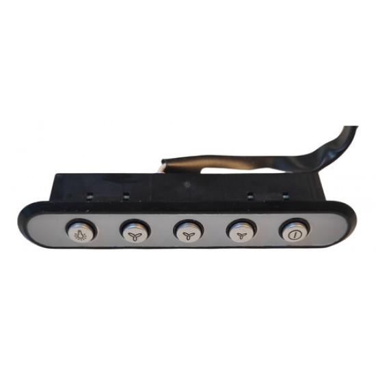 Teclado Bivolt Para Coifa Black Vidro Reto