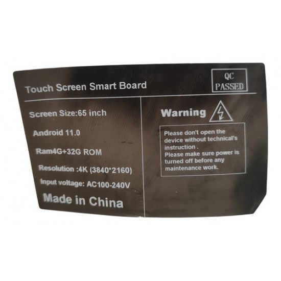 Touch Screen Smart Board Tela Interativa 65 Conjunto Touch